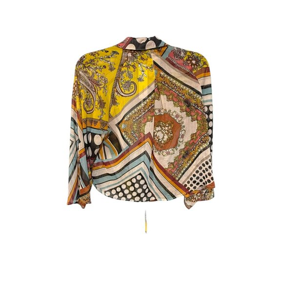 NWT TIMNG Boho deco art Colorful blouse Size Small - Picture 7 of 7